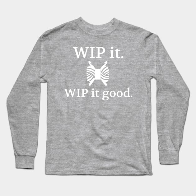 Crochet • WIP It Good Craft Humor Dark Long Sleeve T-Shirt by craftlove